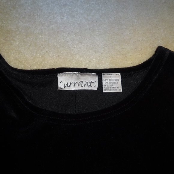 Black full length stretch velvet knit dress Juniors L - Picture 9 of 10